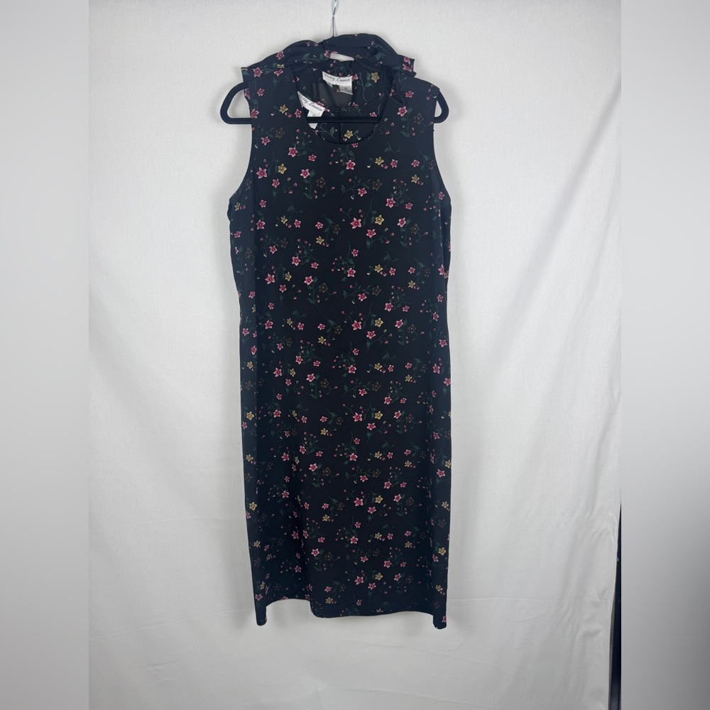 Betsy Lauren Floral Black Dress with Jacket - Picture 6 of 7